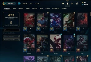 Conta ouro 4 com 130 Champs e 161 Skins + 5 Ultimates - League of Legends LOL