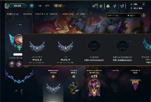 Prata 4 com TODOS os Champs e 165 Skins ( JG / ADC / MID ) - League of Legends LOL