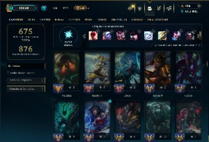 Prata 4 com TODOS os Champs e 165 Skins ( JG / ADC / MID ) - League of Legends LOL