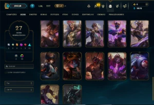 Diamante 3 com 100 Champs e 27 Skins - League of Legends LOL