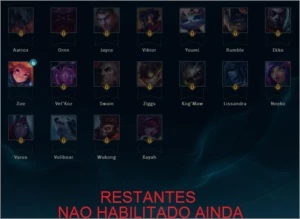 Conta Ouro 1, 127 Campões, 105 Skins - League of Legends LOL