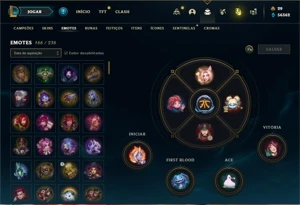 Conta prata 4 com TODOS os champ e 453 Skins (10 Prestigios) - League of Legends LOL