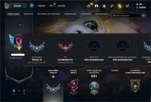 Conta prata 4 com TODOS os champ e 453 Skins (10 Prestigios) - League of Legends LOL