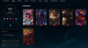 Conta League of Legends Full Acesso - 83 Champs e 40 Skins LOL