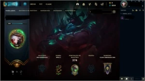 conta lol lvl 242, 123 champs, 22 skins - League of Legends