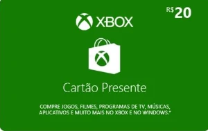 Gift Card Xbox: 20 Reais - Código Digital - Gift Cards