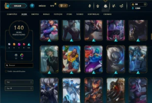 Unranked com 150 Champs e 140 Skins ( MID / JG / ADC ) - League of Legends LOL