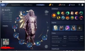 Conta Mir4 Guerreiro lvl 64 | 65k power [SA84]