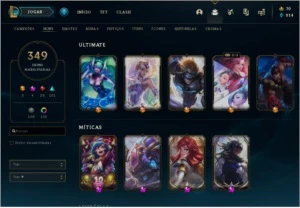 Conta Riot LOL+VALORANT 350+ skins - League of Legends