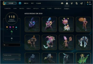 Conta Riot LOL+VALORANT 350+ skins - League of Legends