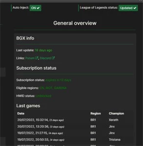 cheat league of legends bgx LOL