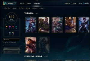 Conta Rara Quase todas vitoriosas - League of Legends LOL