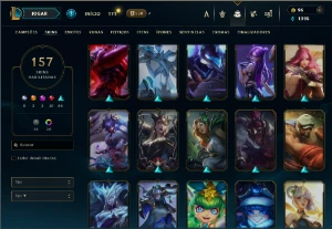 Ferro 3 com TODOS os champs e 157 Skins + 3 Prestigios - League of Legends LOL