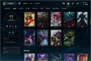 Conta ouro 4 com 116 champs e 82 skins + 1 Prestigio - League of Legends LOL