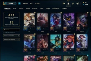Conta ouro 4 com 116 champs e 82 skins + 1 Prestigio - League of Legends LOL
