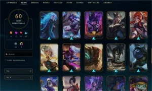 Gold 1, 60 SKins - League of Legends LOL