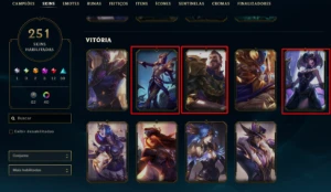 Account with Judgement Kayle + King Rammus + 2013 Victorious - League of Legends LOL