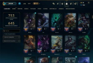 Unranked com TODOS os Champs e 238 Skins ( ADC / SUP ) - League of Legends LOL