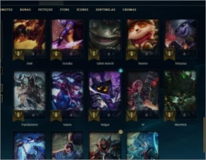 Conta LVL 77 com 50 campeões-25 skin, 7k EA e 476 RP SEM ELO - League of Legends LOL