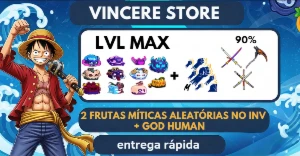 Blox Fruits- 🍓3 Frutas míticas aleatórias + 👊GHM + Lvl Máx