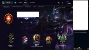 CONTA PLATINA 4 LEAGUE OF LEGENDS S8 BORDA DIAMANTE LOL