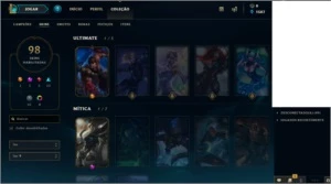 CONTA PLATINA 4 LEAGUE OF LEGENDS S8 BORDA DIAMANTE LOL