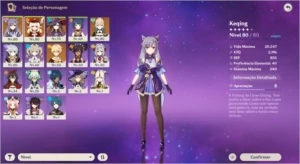 4 5*Keqing+Klee+Mona+Jean AR46 FALCÃO 5* ESPADA CELESTIAL 5* - Genshin Impact