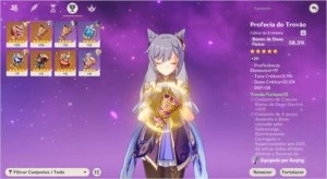 4 5*Keqing+Klee+Mona+Jean AR46 FALCÃO 5* ESPADA CELESTIAL 5* - Genshin Impact