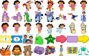 Pack 110 Vetores Dora Aventureira Cartoon Coreldraw Download - Outros