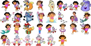 Pack 110 Vetores Dora Aventureira Cartoon Coreldraw Download - Outros