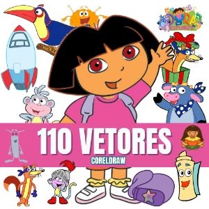 Pack 110 Vetores Dora Aventureira Cartoon Coreldraw Download