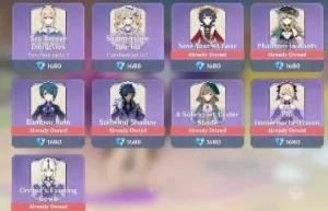 VENDA-42K Gemas-BIS:Mavuika, Citlali, Xilonen, NeuviC1, Shog - Genshin Impact