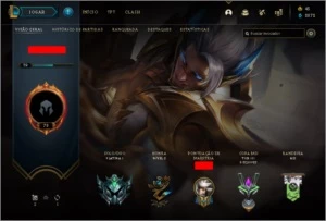 Conta Platina 1, 66% wr, 49 champ e 39 skin - League of Legends LOL