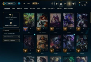 Esmeralda 4 com 50 Champs e 8 Skins - League of Legends LOL