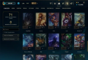 Esmeralda 4 com 50 Champs e 8 Skins - League of Legends LOL