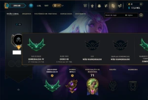 Esmeralda 4 com 50 Champs e 8 Skins - League of Legends LOL