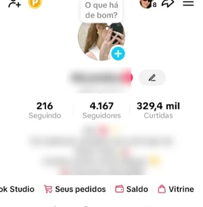 TikTok 4.1K Seguidores e 329K Curtidas | Entrega Imediata - Redes Sociais