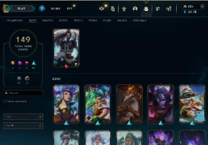 Conta Lol Full Acessso - Diamante 4 - 150+ Skins - Lvl 484 - League of Legends