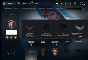 Conta Ferro 2 com 37 Champs e 43 Skins + 1 Prestigio do Sett - League of Legends LOL