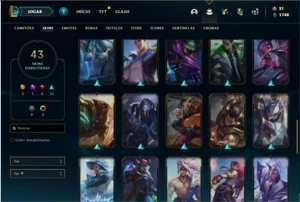 Conta Ferro 2 com 37 Champs e 43 Skins + 1 Prestigio do Sett - League of Legends LOL
