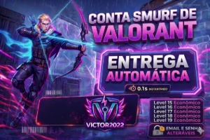 Conta smurf valorant level 15 a 19.