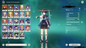 Conta com Andarilho,Kokomi,Diluc C1, Mona, Jean - Genshin Impact
