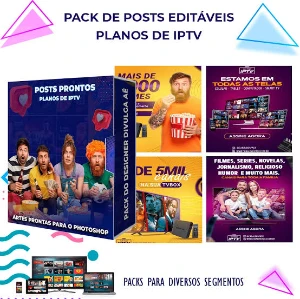 Super Pack 200 banner iptv editável no canva - Serviços Digitais