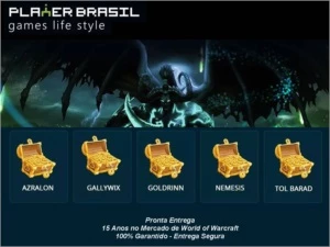 10.000 Ouro WOW - Azralon Gallywix Goldrinn Nemesis Tolbarad - Blizzard