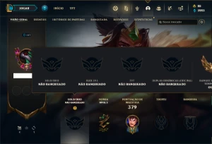 Conta Unranked com 115 Champs e 81 Skins ( MAIN TOP ) - League of Legends LOL