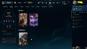 Conta League Of Legends Lvl 189 Ex-Gold - Bastante Skin LOL