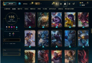 Bronze 2 com TODOS os champs e 105 Skins - League of Legends LOL