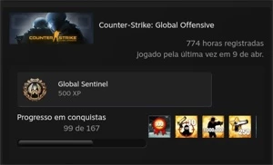 Conta Steam level 101
