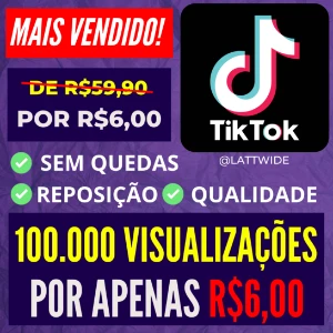 !Promoção! 1K Visualizações TikTok por apenas R$ 6,00