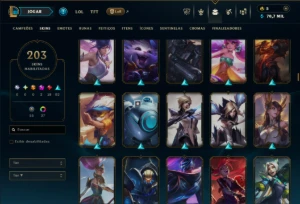 Prata 2 com TODOS os Champs e 203 Skins ( ADC / SUP ) - League of Legends LOL
